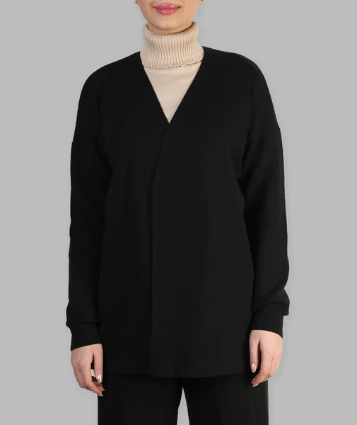 ژاکت بافت فری سایز  زنانه - مشکی